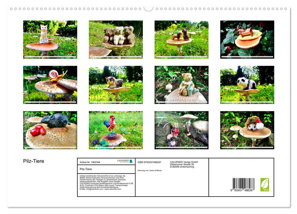 Pilz-Tiere (CALVENDO Premium Wandkalender 2026)
