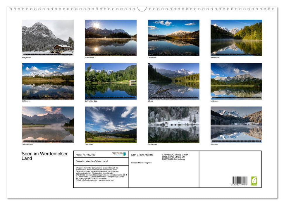 Seen im Werdenfelser Land (CALVENDO Wandkalender 2026)