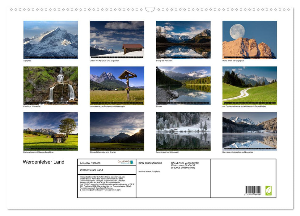 Werdenfelser Land (CALVENDO Wandkalender 2026)