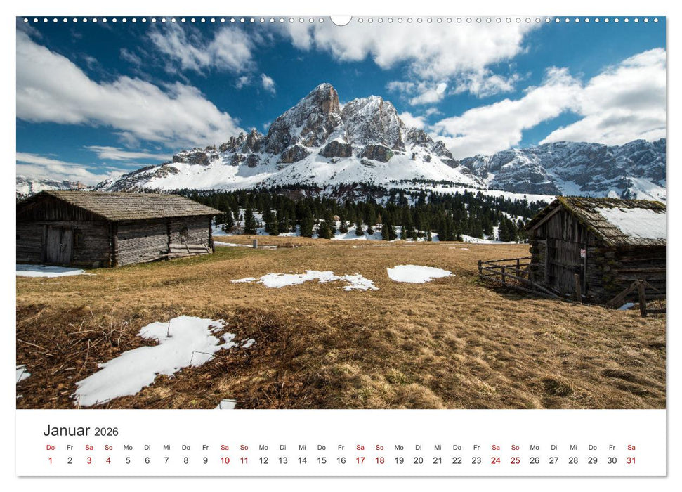 Ein Spaziergang in den Dolomiten (CALVENDO Premium Wandkalender 2026)