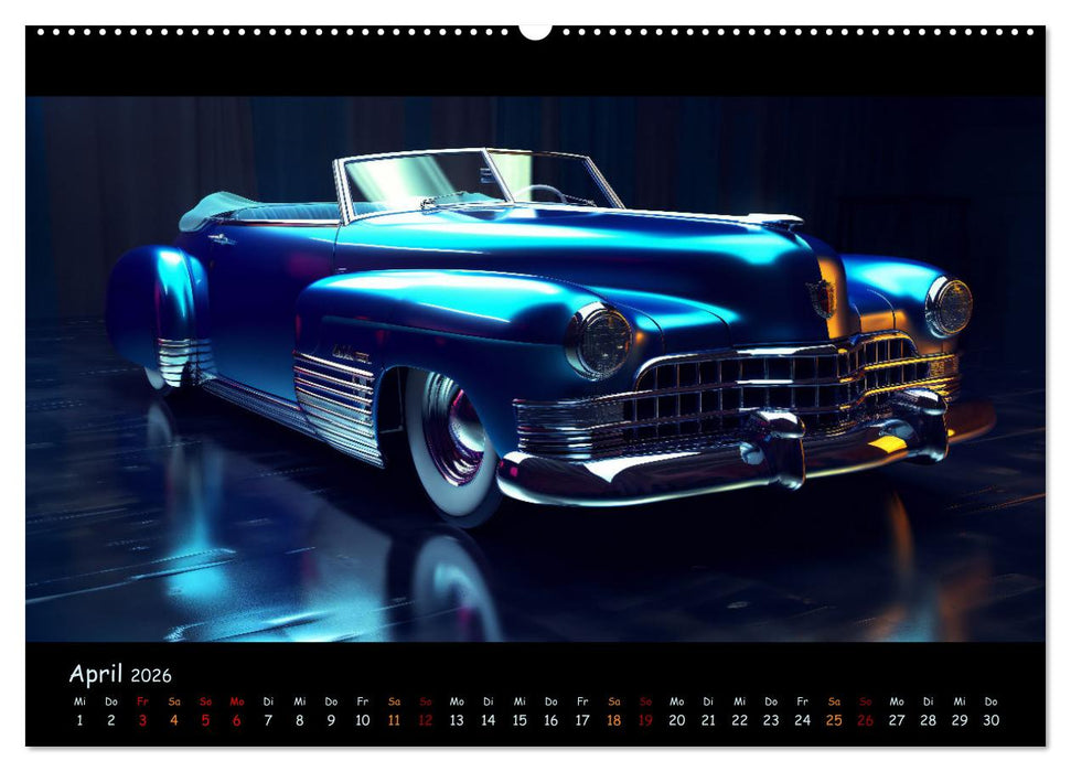 Surreale Oldtimer (CALVENDO Premium Wandkalender 2026)