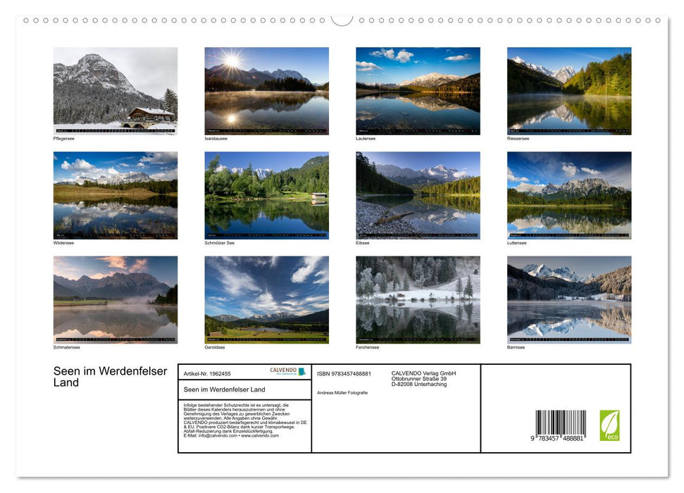 Seen im Werdenfelser Land (CALVENDO Premium Wandkalender 2026)