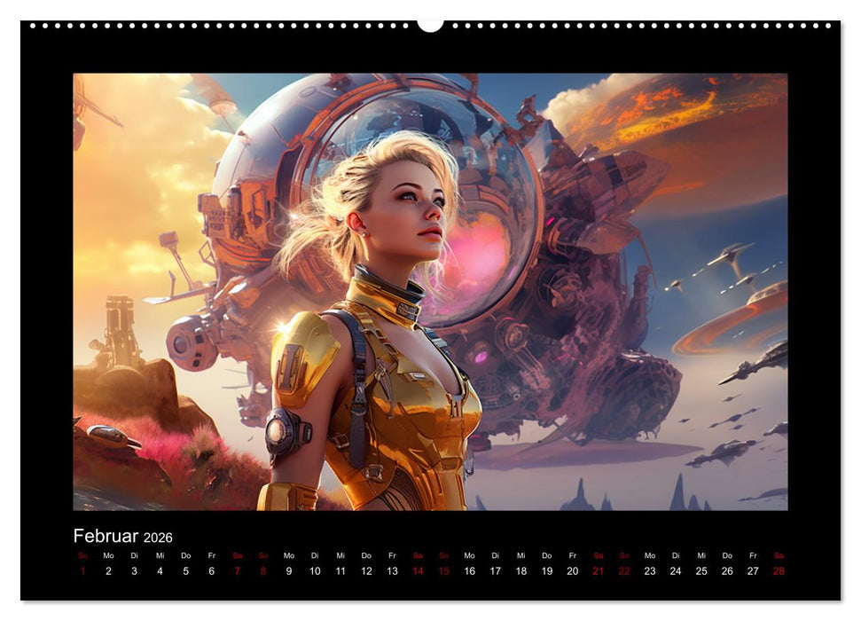 Amazonen im All (CALVENDO Wandkalender 2026)