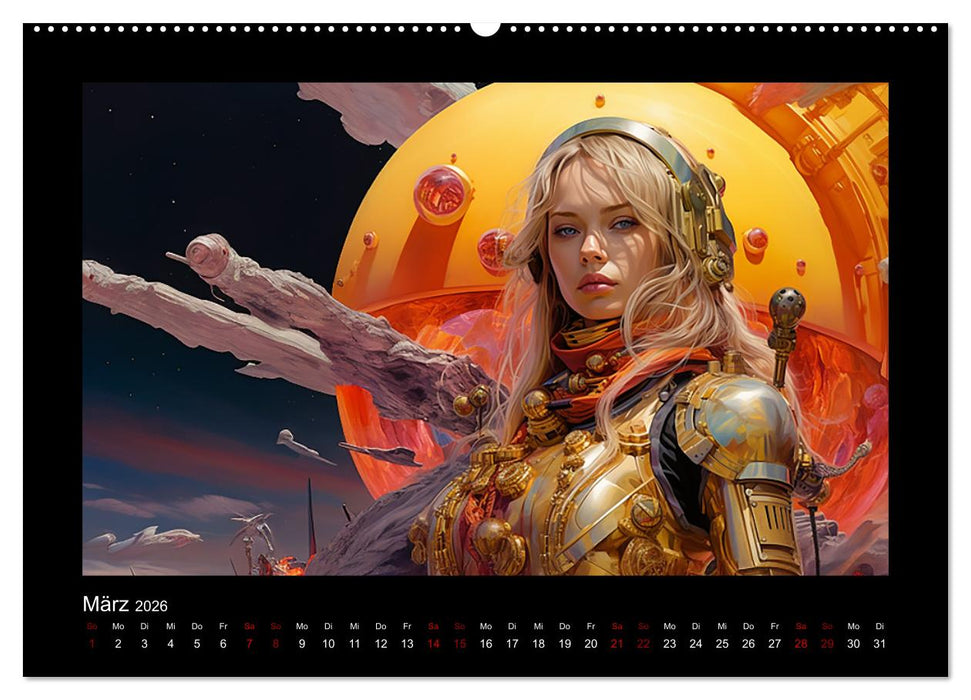 Amazonen im All (CALVENDO Wandkalender 2026)