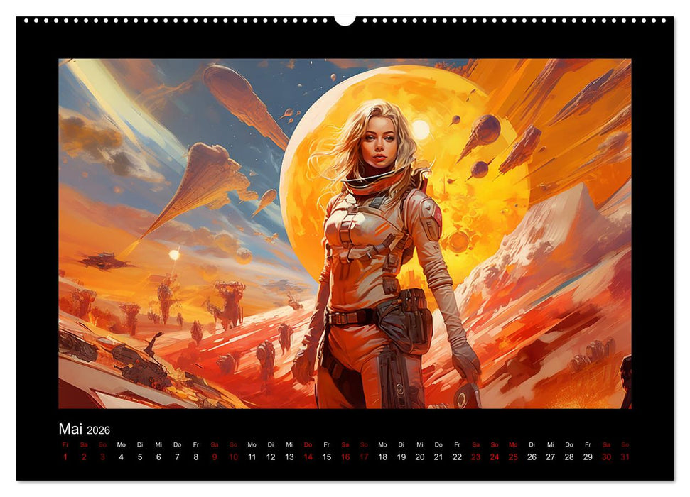 Amazonen im All (CALVENDO Wandkalender 2026)