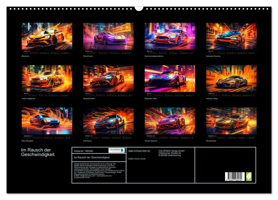 Im Rausch der Geschwindigkeit (CALVENDO Wandkalender 2026)