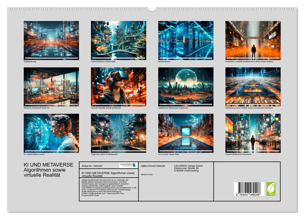 KI UND METAVERSE Algorithmen sowie virtuelle Realität (CALVENDO Premium Wandkalender 2026)