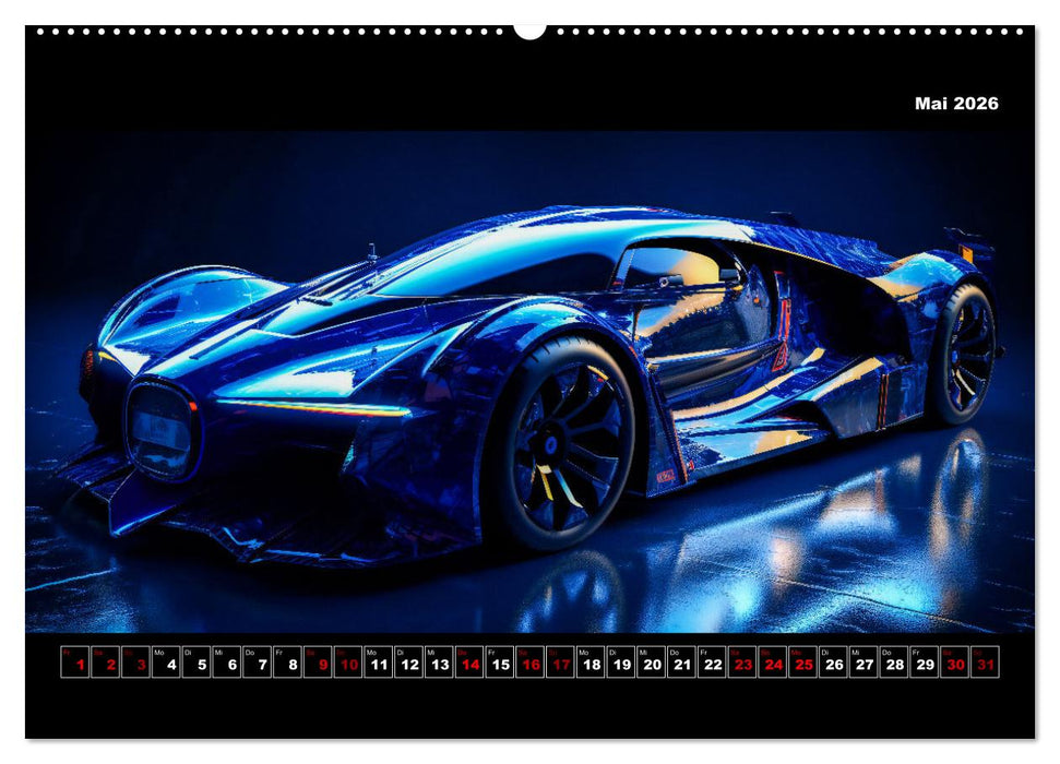 Surreale Cyber Cars (CALVENDO Wandkalender 2026)