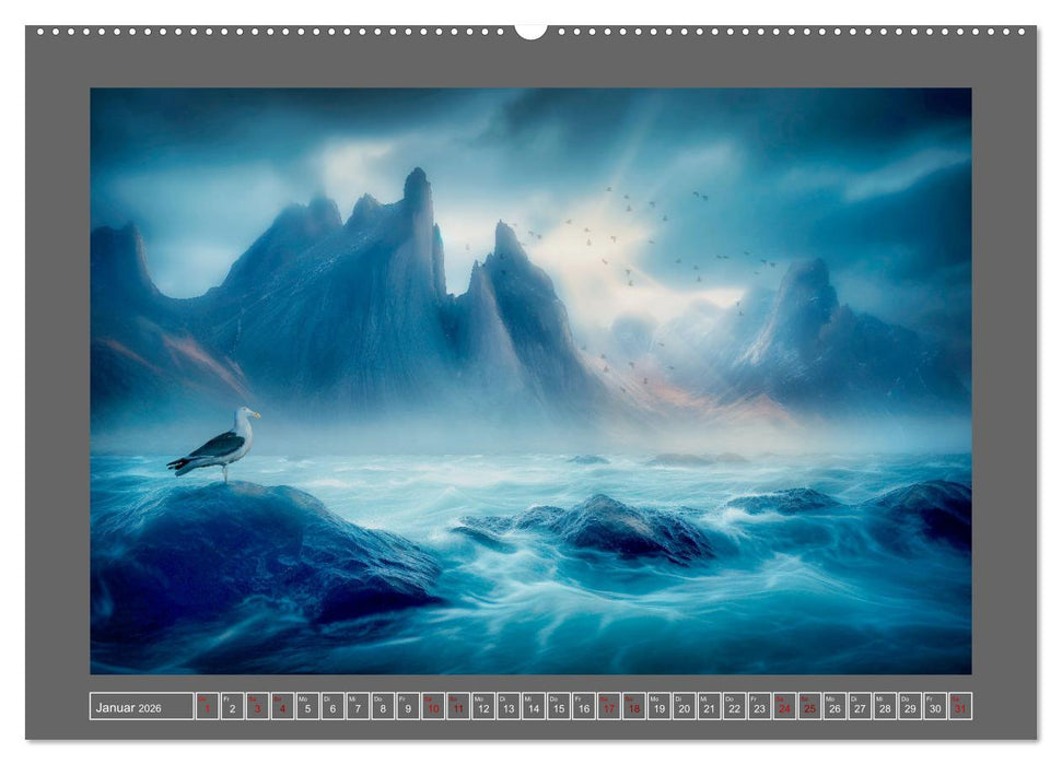 Träumereien in Blau (CALVENDO Premium Wandkalender 2026)