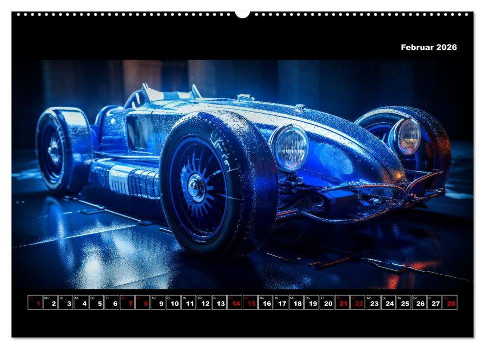 Surreale Cyber Cars (CALVENDO Premium Wandkalender 2026)