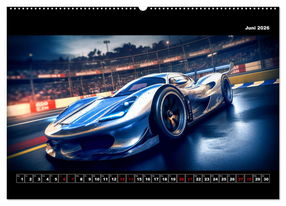 Surreale Cyber Cars (CALVENDO Premium Wandkalender 2026)
