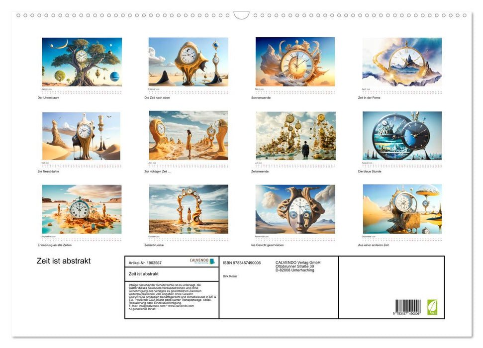 Zeit ist abstrakt (CALVENDO Wandkalender 2026)