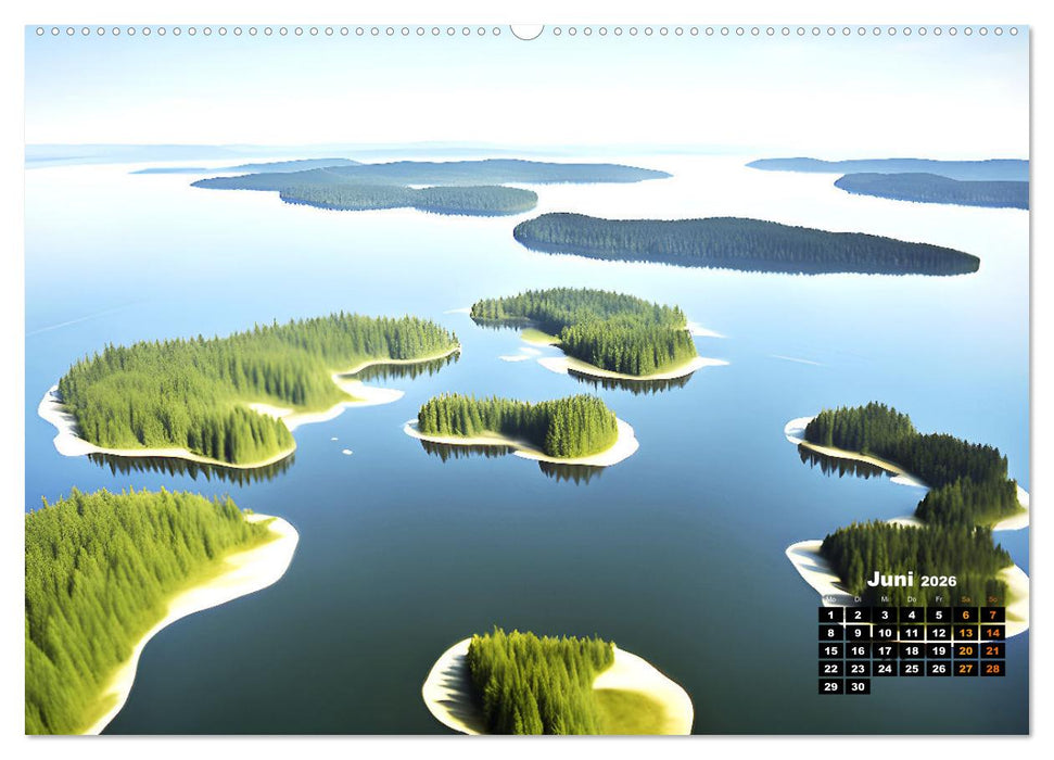 Von oben betrachtet Landschaften aus der Vogelperspektive (CALVENDO Premium Wandkalender 2026)