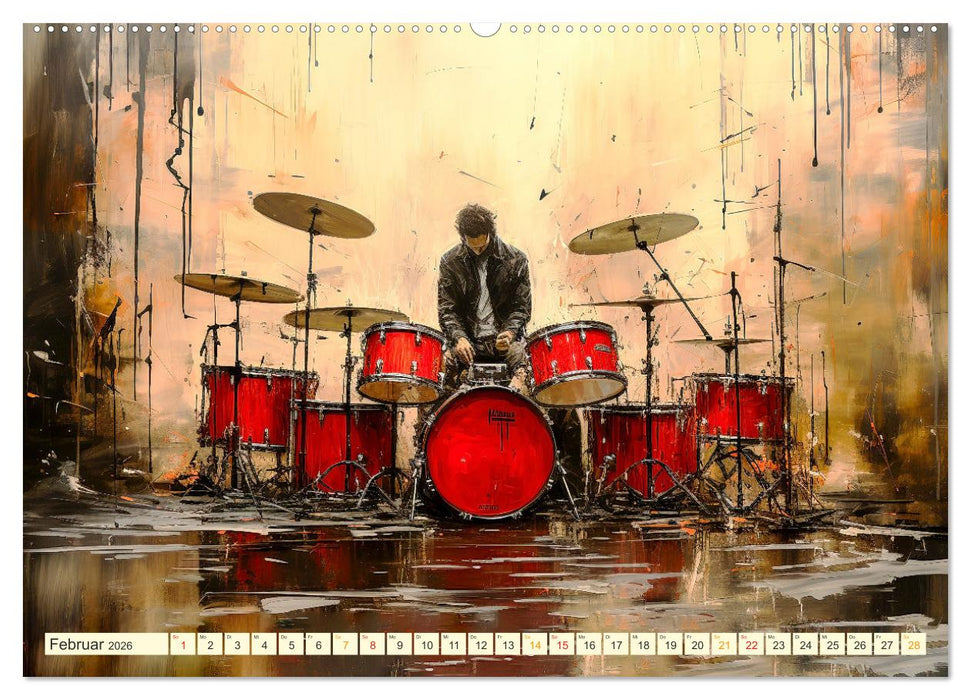 Schlagzeug ewige Liebe live (CALVENDO Wandkalender 2026)
