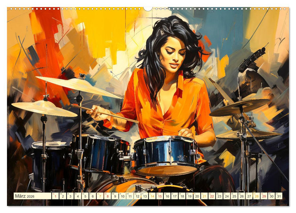 Schlagzeug ewige Liebe live (CALVENDO Wandkalender 2026)