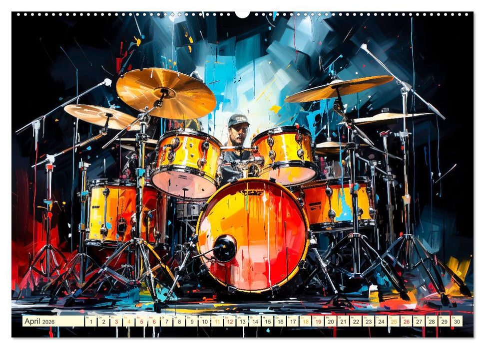 Schlagzeug ewige Liebe live (CALVENDO Wandkalender 2026)