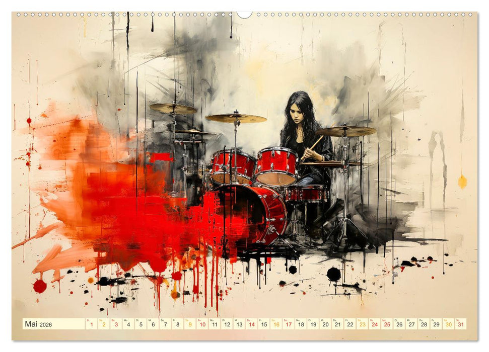 Schlagzeug ewige Liebe live (CALVENDO Wandkalender 2026)