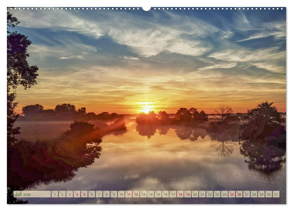Morgenglühen & Nebelschimmer (CALVENDO Premium Wandkalender 2026)