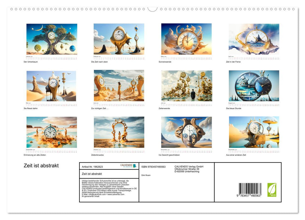 Zeit ist abstrakt (CALVENDO Premium Wandkalender 2026)