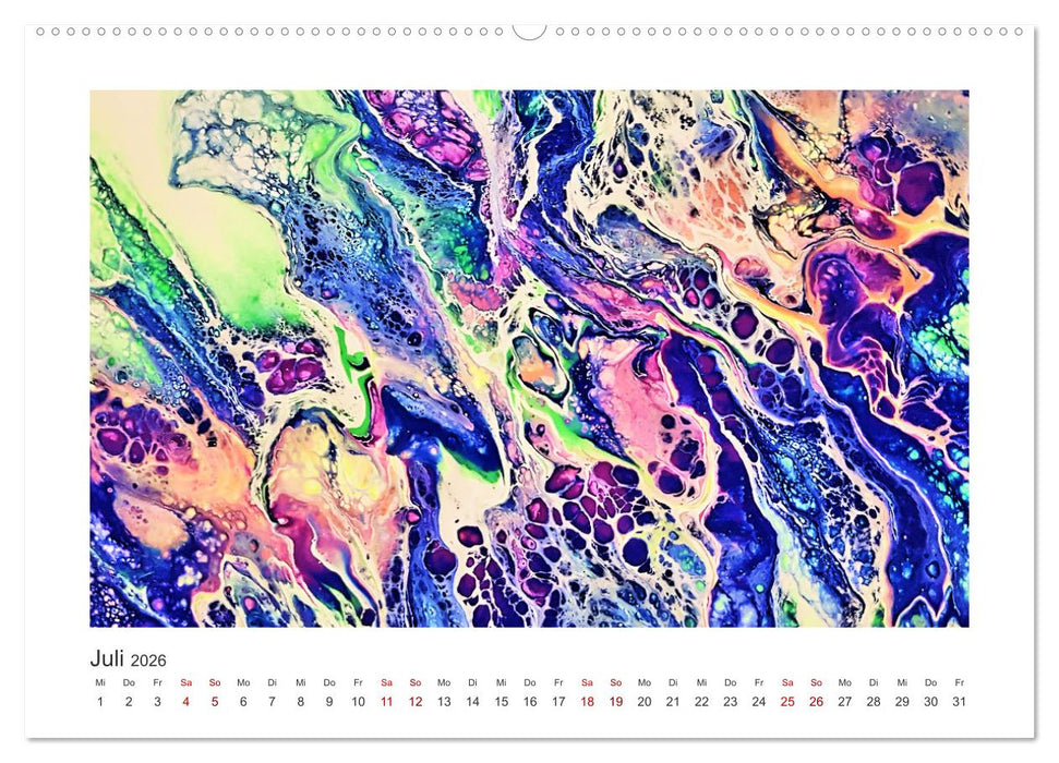 Dein abstraktes Jahr mit der Farbe Purpur (CALVENDO Premium Wandkalender 2026)