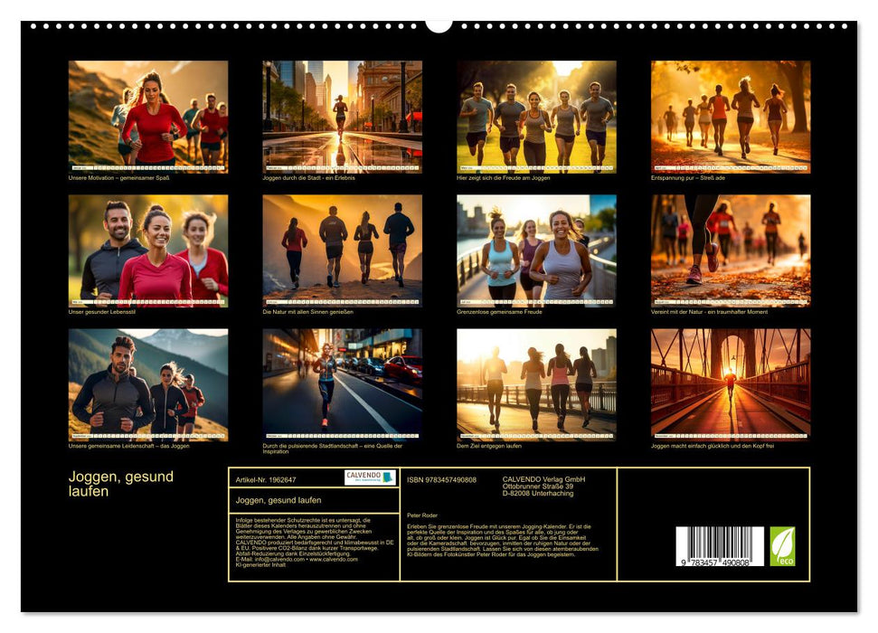 Joggen, gesund laufen (CALVENDO Premium Wandkalender 2026)