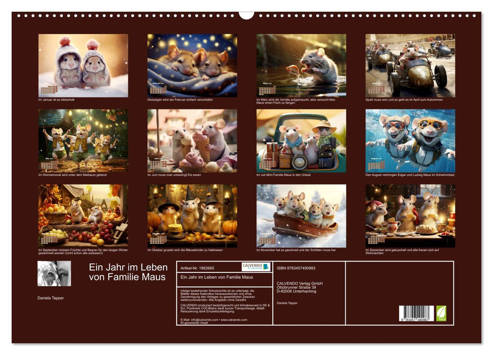 Ein Jahr im Leben von Familie Maus (CALVENDO Wandkalender 2026)