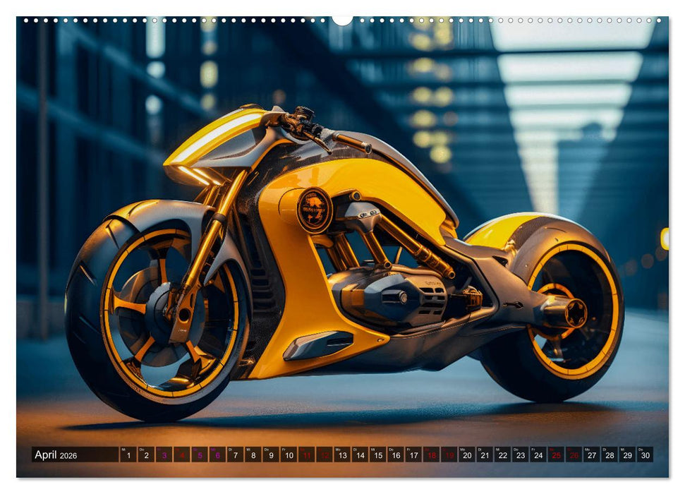 Dream Bikes - Motorräder aus der Zukunft (CALVENDO Premium Wandkalender 2026)