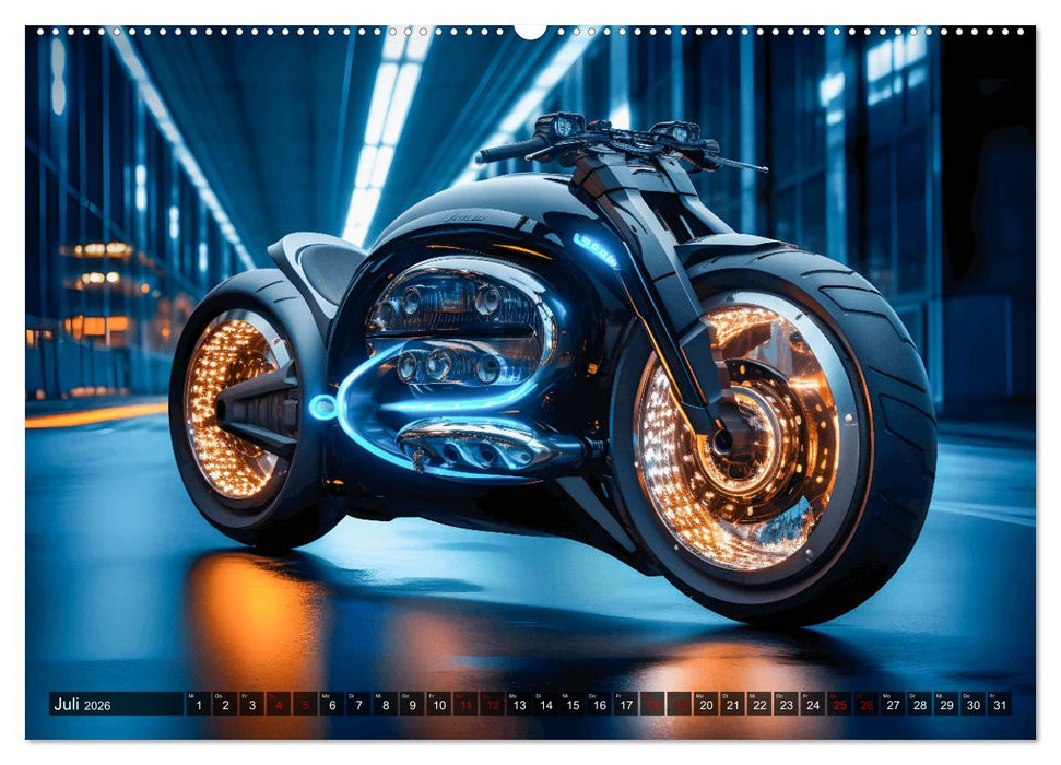 Dream Bikes - Motorräder aus der Zukunft (CALVENDO Premium Wandkalender 2026)