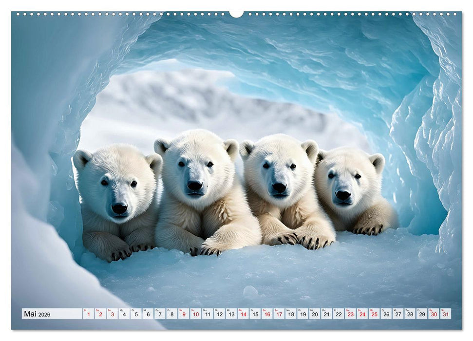 Im magischen Land der Eisbären (CALVENDO Wandkalender 2026)