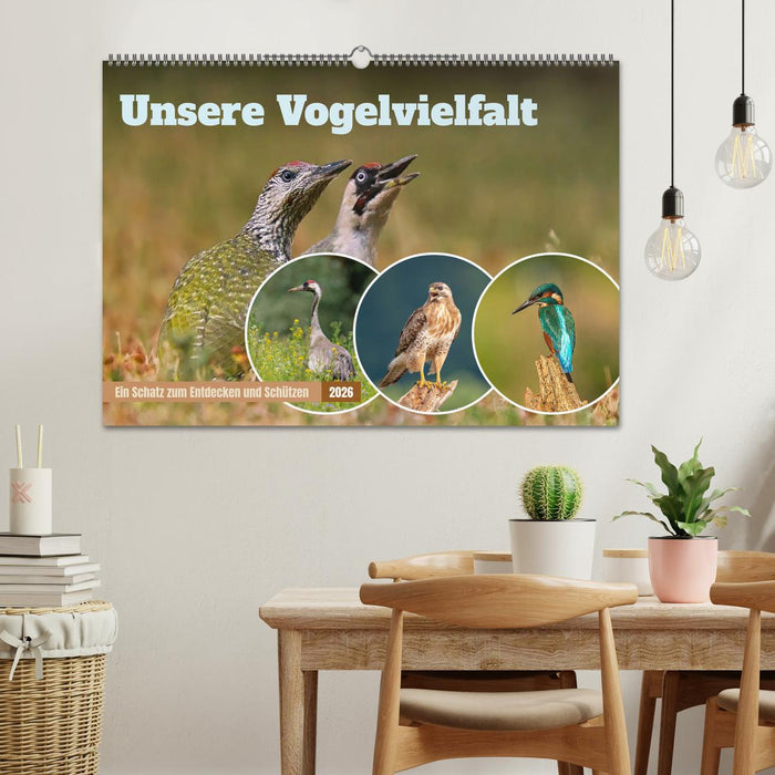 Unsere Vogelvielfalt: Ein Schatz zum Entdecken und Schützen (CALVENDO Wandkalender 2026)