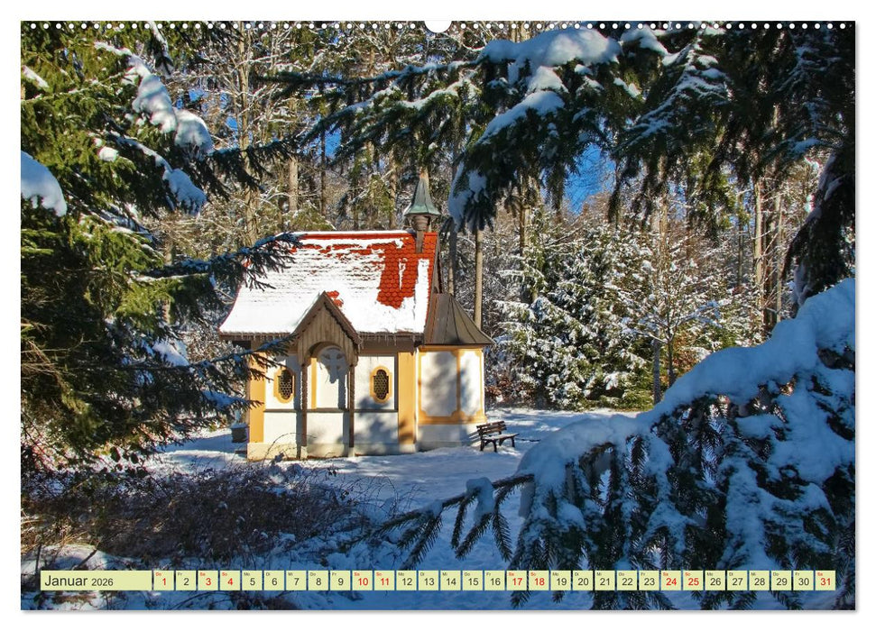 Die Stauden, Kirchen und Kapellen im Naturpark Augsburg westliche Wälder (CALVENDO Premium Wandkalender 2026)