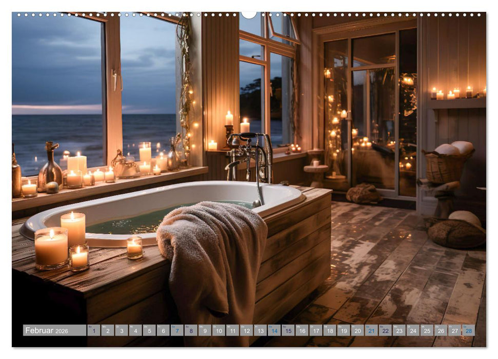 Strandhausidylle (CALVENDO Premium Wandkalender 2026)