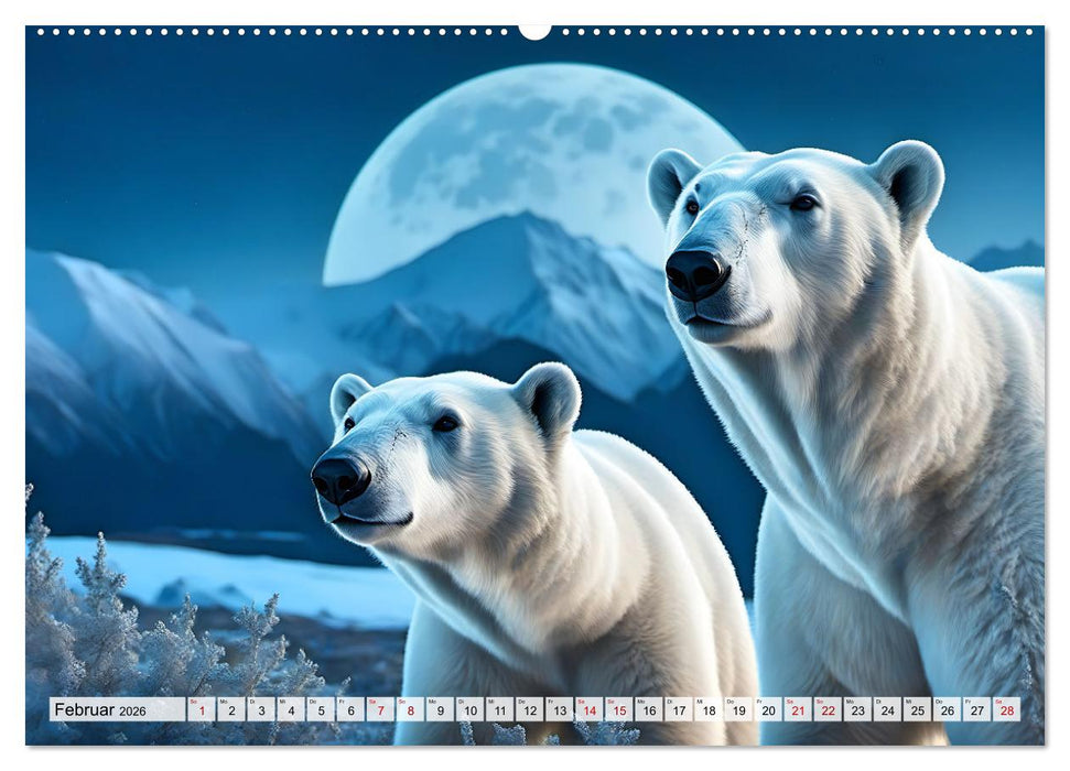 Im magischen Land der Eisbären (CALVENDO Premium Wandkalender 2026)