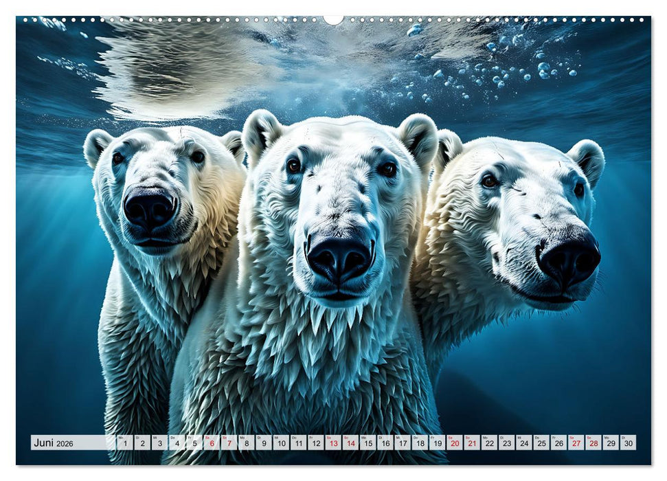 Im magischen Land der Eisbären (CALVENDO Premium Wandkalender 2026)