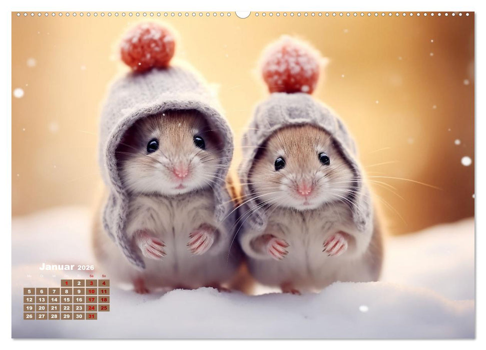 Ein Jahr im Leben von Familie Maus (CALVENDO Premium Wandkalender 2026)