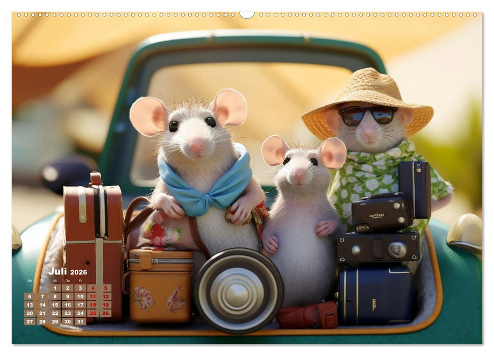 Ein Jahr im Leben von Familie Maus (CALVENDO Premium Wandkalender 2026)