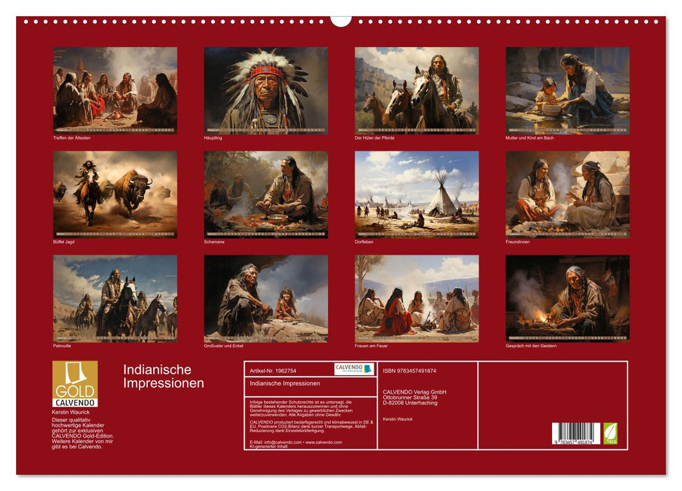 Indianische Impressionen (CALVENDO Wandkalender 2026)