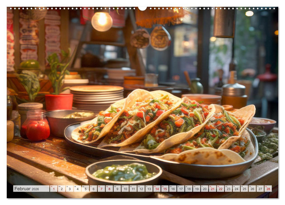 STREET FOOD Genuss International (CALVENDO Premium Wandkalender 2026)