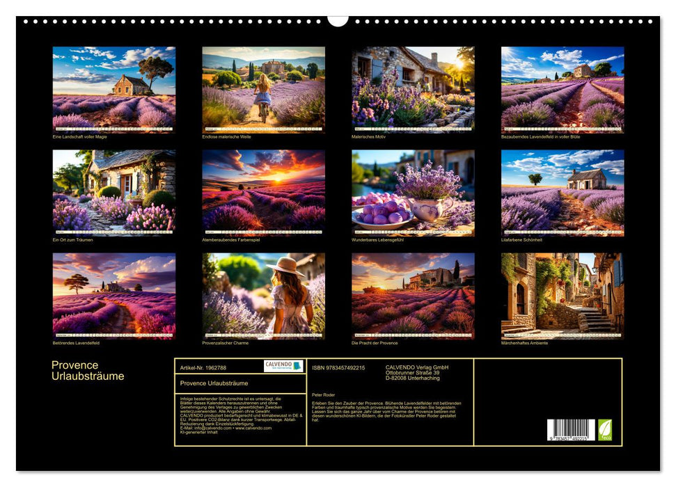 Provence Urlaubsträume (CALVENDO Wandkalender 2026)