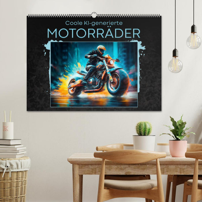 Coole KI-generierte MOTORRÄDER (CALVENDO Wandkalender 2026)