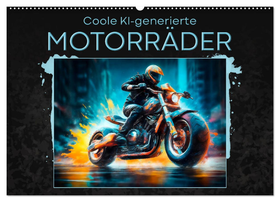 Coole KI-generierte MOTORRÄDER (CALVENDO Wandkalender 2026)