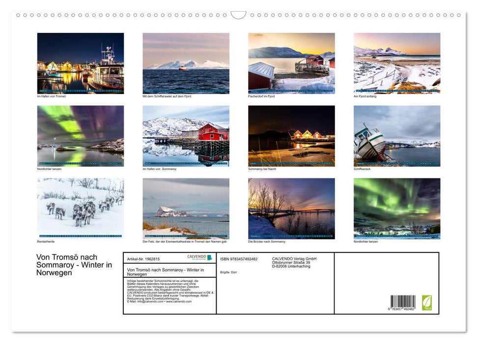 Von Tromsö nach Sommaroy - Winter in Norwegen (CALVENDO Wandkalender 2026)