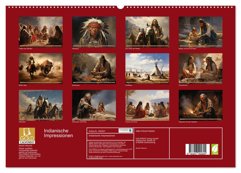 Indianische Impressionen (CALVENDO Premium Wandkalender 2026)