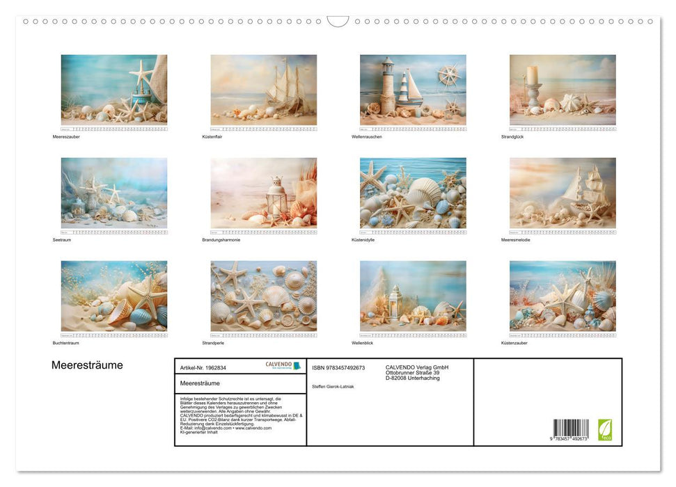Meeresträume (CALVENDO Wandkalender 2026)