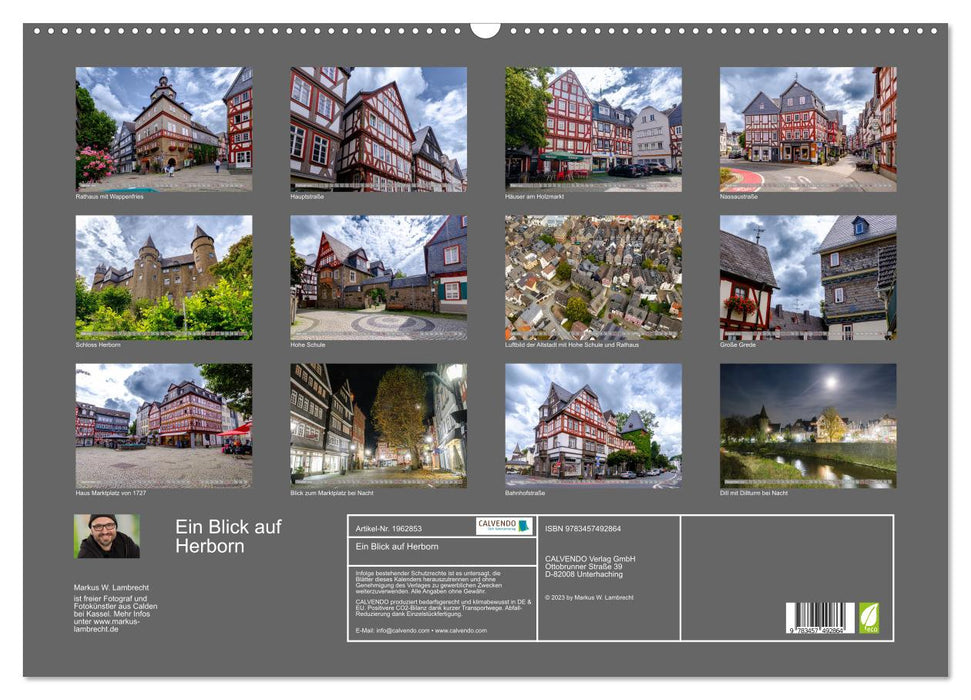 Ein Blick auf Herborn (CALVENDO Wandkalender 2026)