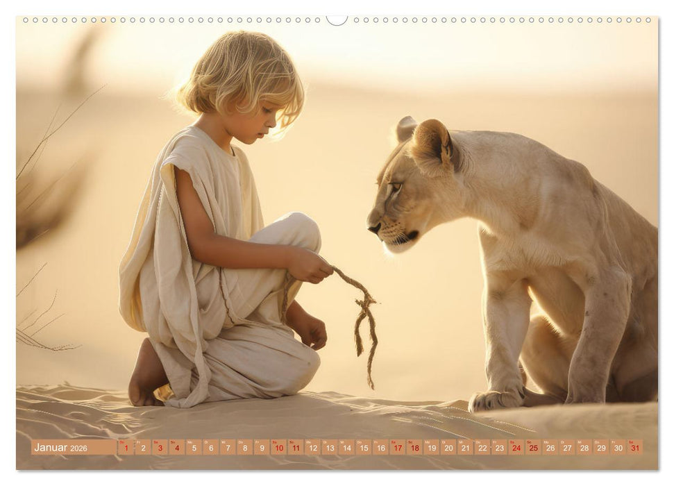 Mensch und Tier – Wüstenfantasien (CALVENDO Premium Wandkalender 2026)