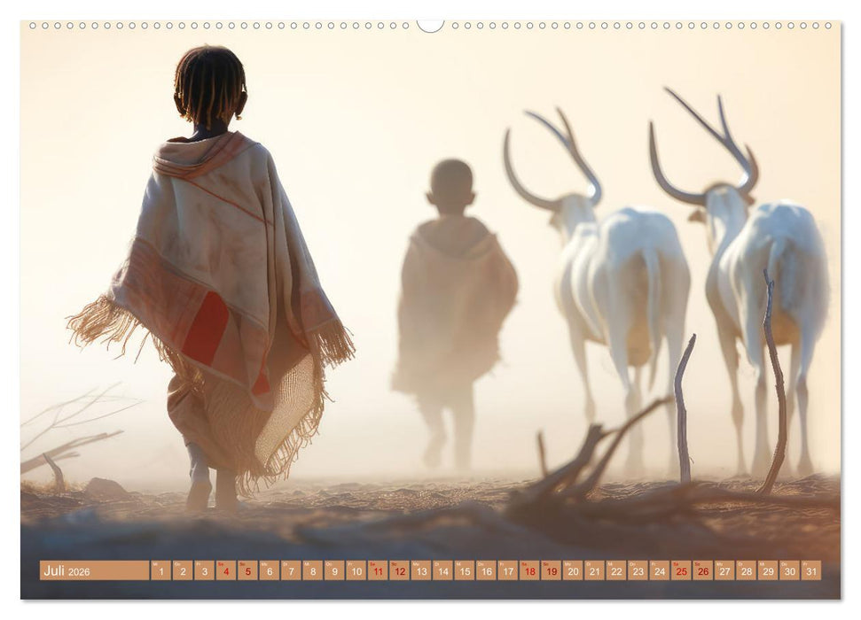 Mensch und Tier – Wüstenfantasien (CALVENDO Premium Wandkalender 2026)