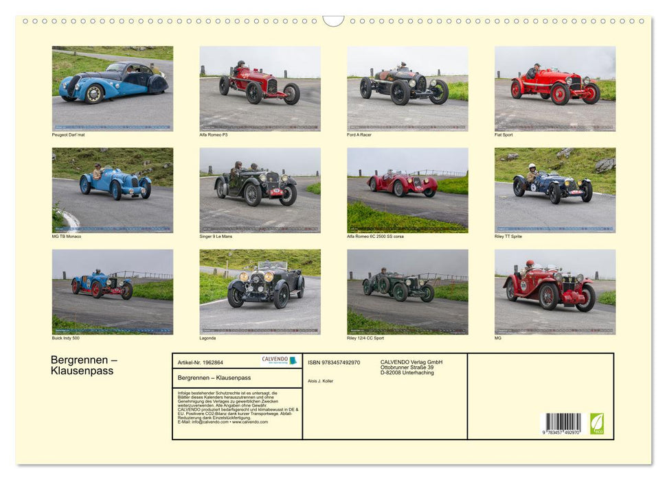 Bergrennen – Klausenpass (CALVENDO Wandkalender 2026)
