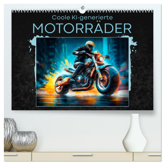 Coole KI-generierte MOTORRÄDER (CALVENDO Premium Wandkalender 2026)