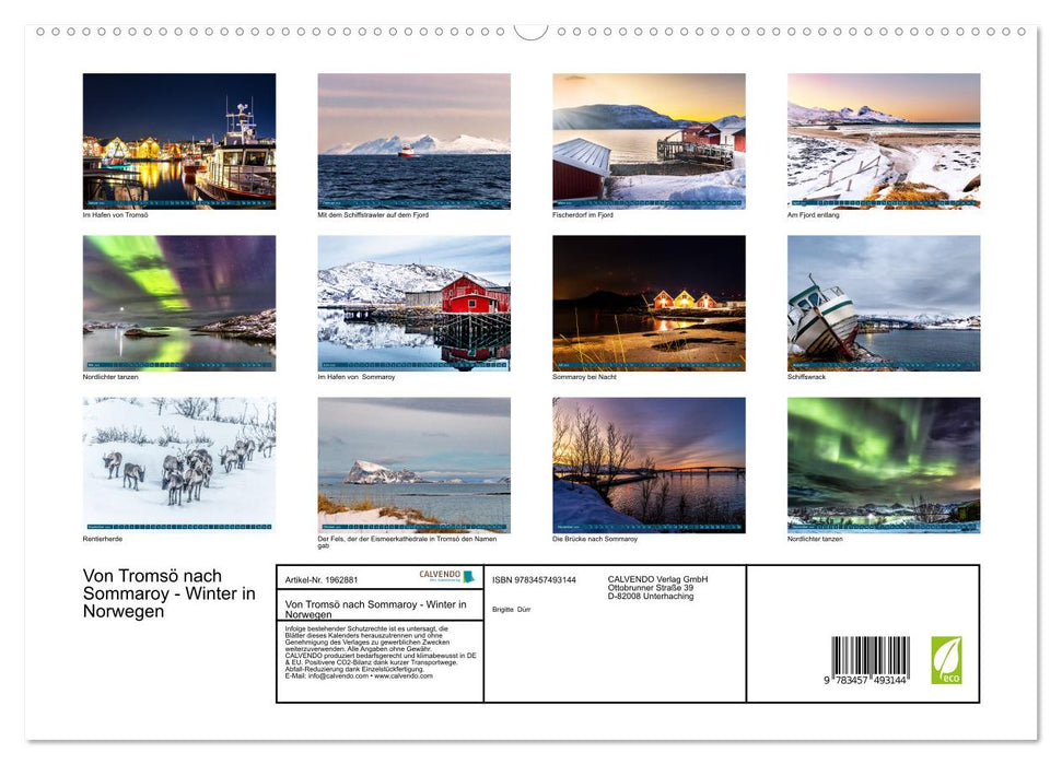 Von Tromsö nach Sommaroy - Winter in Norwegen (CALVENDO Premium Wandkalender 2026)